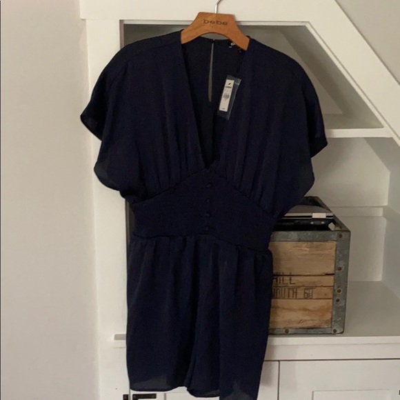 Express navy blue romper size small NWT - Picture 5 of 5